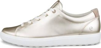 Ecco Womens Soft 7 Dainty Sneaker In Pure White Gold
