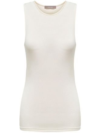 12 Storeez crew-neck stretch tank top - Neutrals