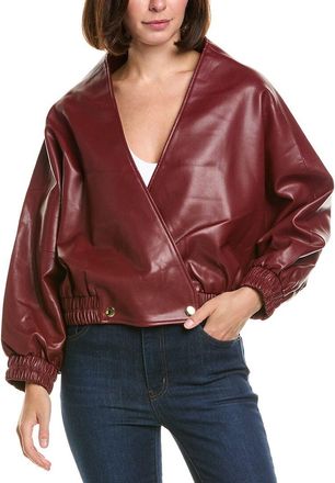 La Fiorentina Wrap Faux Leather Jacket
