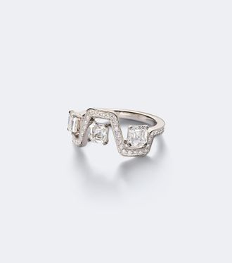 Bucherer Skyline 18kt white gold ring with diamonds