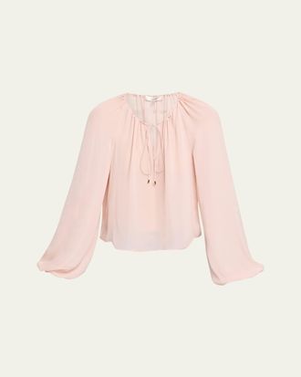 Frame Denim The Silk Balloon Blouse