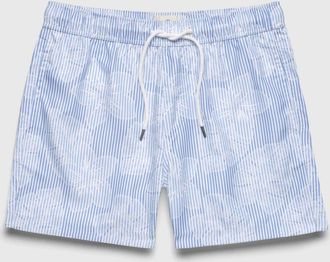 Surfside Supply Co. Jimmy 5 Stripe Floral Volley in Blue at Nordstrom, Size Xx-Large