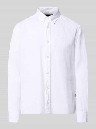 HUGO BOSS Regular Fit Freizeithemd aus reinem Leinen Modell LIAM in Weiss, Gr&ouml;&szlig;e XXXL