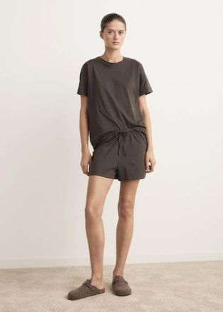 Mango Pigiama due pezzi cotone maniche corte cioccolato - Donna - XS - MANGO