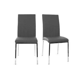 Miliboo Set Di 2 Sedie Design Poliuretano Grigio Simea