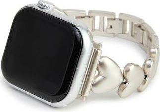 Saachi Heart Chain Apple Watch Watchband in Silver at Nordstrom Rack