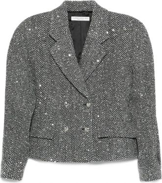 Alessandra Rich Elegante Jurk Fabx 4143 F4593 1665 - Dames - Blazers - Grijs - XS - Jassen