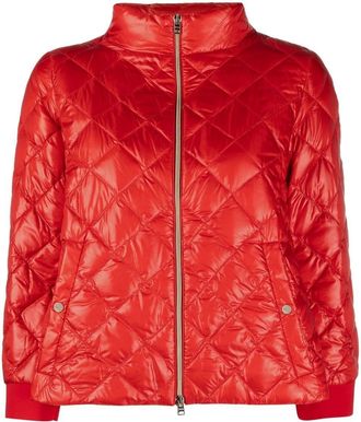 Herno Ultralight diamond-quilted down jacket - women - Polyamide/Polyamide/Goose Down - 42 - Red