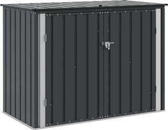 vidaXL Caja De Almacenamiento Para Jard&iacute;n Negro 151,5 X 82 X 110,5 Cm Vidaxl