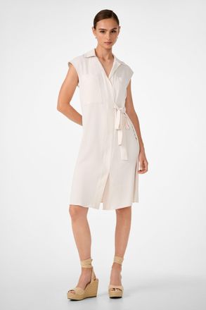 Trina Turk Meron Short-Sleeve Tie-Front Dress