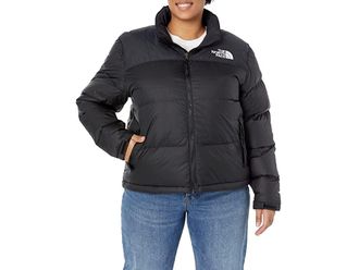 The North Face Plus Size 1996 Retro Nuptse Jacket (Recycled TNF Black) Womens Clothing