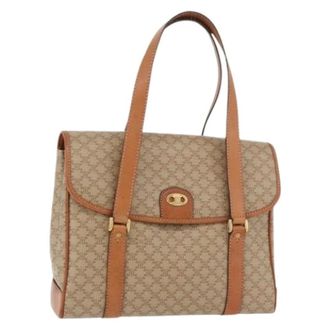 Celine Pre-owned Handbags, female, Beige, Size: ONE SIZE Pre-owned Vintage Macadam Hand Bag