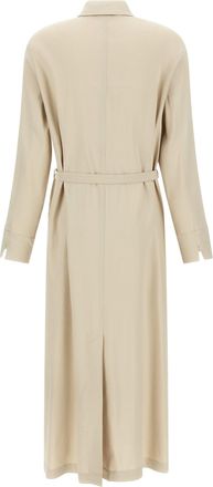 Max Mara Womens Beige Linen Long Dress