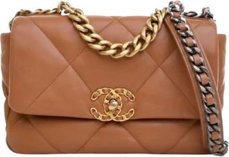 Chanel Small Caramel Leather 19 Bag