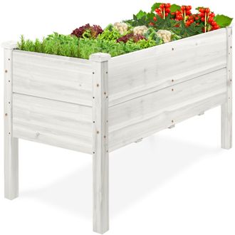 Best Choice Products 48 x 24 x 30 Raised Garden Bed, Extra Deep 16 Depth, Elevated Wood Planter Stand