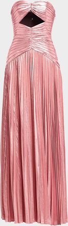 Retrofête Mallory Strapless Metallic Maxi Dress