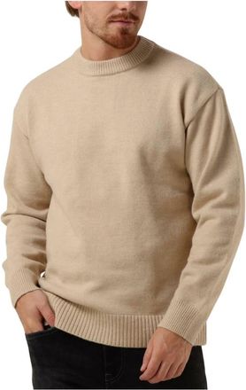 Colourful rebel Heren Heavy Knit Sweater Flake - Heren - Ronde hals truien - Beige - 2XL - Truien & Vesten