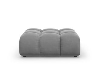 Cosmopolitan Design Puf de terciopelo gris claro