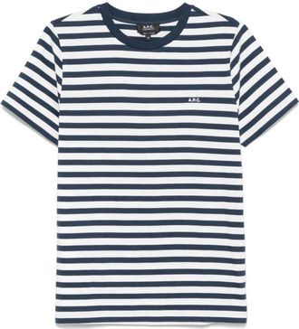 A.P.C. Multi Colour T-shirt van katoen met korte mouwen - Dames - T-shirts - Veelkleurig - XL - Katoen - Tops