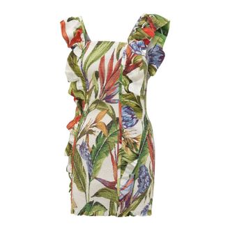 Farm Rio FARM Rio, Summer Dresses, female, Multicolor, Size: XS Florart Mini Dress