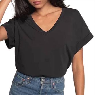 Nation Ltd Stevie Short Sleeve Top In Black