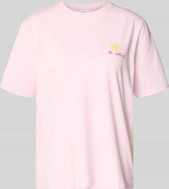 Vila T-Shirt mit Stitching Modell NORA in Rosa, Gr&ouml;&szlig;e XL