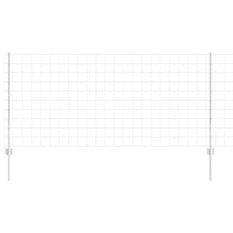 Berkfield Home Euro Fence with 22 U Posts Silver 1x25 m Steel