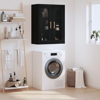 vidaXL Armario De Pared Negro 69,5x34x90 Cm Vidaxl
