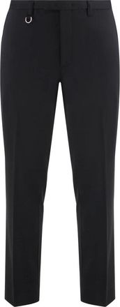 Paolo Pecora Slim-fit Chino Broek - Heren - Nette broeken - Zwart - XL - Leer - Broeken