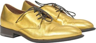 Celine Womens Leather Lace-Up Oxford Shoe (Authentic Pre-Loved)