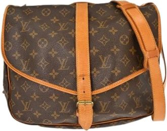Louis Vuitton Pre-owned Cross Body Bags, female, Brown, Size: ONE SIZE Pre-owned Saumur Handbag