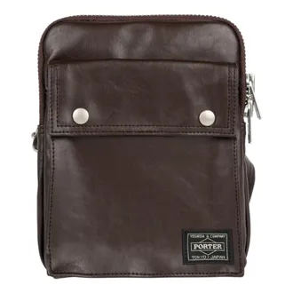 Porter-Yoshida & Co. Messenger Bags, male, Brown, Size: ONE SIZE Free Style Vertical Shoulder Bag