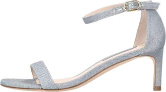 Stuart Weitzman Nunakedstraight 60 - Dames - Sandalen met hakken - Blauw - 37 EU - Leer - Schoenen