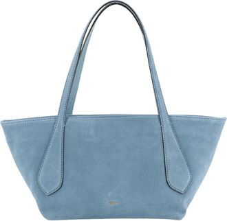 Abro shoulder bag Leather Suede Shopper Carina Sapphire light blue