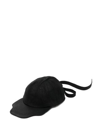 Julius denim cap - men - Cotton - One Size - Black
