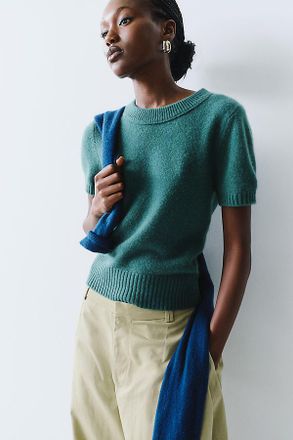 Maeve Mercer Cashmere Short Sleeve Sweater