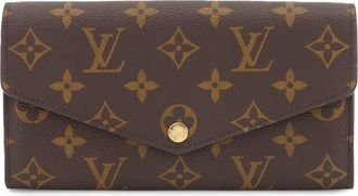 Louis Vuitton Gold Brown Coquelicots Monogram Monogram Canvas Long Wallet (Bi-Fold) (Pre-Owned)