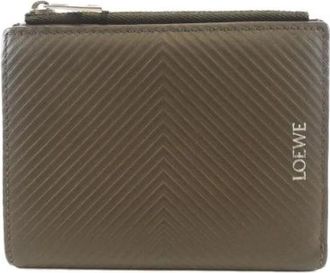 Loewe Pre-owned Wallets, female, Brown, Size: ONE SIZE Pre-owned Calf Bifold Wallet