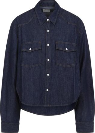 Khaite Grenon Shirt - Dames - Spijkeroverhemden - Blauw - M - Katoen - Overhemden