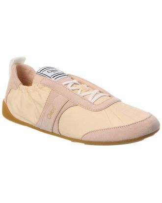 Chlo&eacute; Kick Nylon & Suede Sneaker