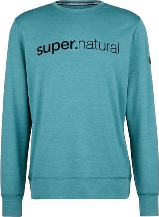 super.natural 3D Signature Crew Pullover für Herren | türkis