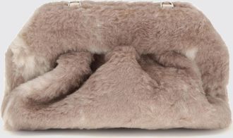 Themoir&egrave; Bios Bicolour Faux Fur Clutch with Removable Shoulder Strap