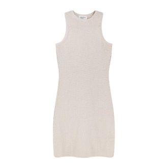Laneus Knitted Dresses, female, Beige, Size: XS Sleeveless Knitted Dress