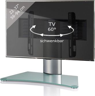 ebuy24 Ebuy24 - Soporte vcm tv 22-40 pulgadas hasta 30 kg vesa hasta 400x300 Universal tv vesa Montaje elevación Soporte Alu Fernseh esg vidrio de seguridad