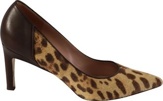 Max Mara Leopard Print Pony Style Pumps in Multicolor Leather