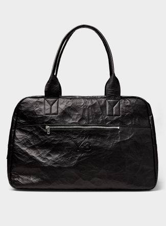Yohji Yamamoto Mens Y-3 wrinkled leather weekender