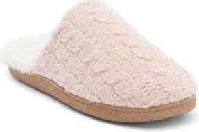 B&oslash;rn Cable Knit Scuff Slipper in Pink at Nordstrom Rack, Size X-Large