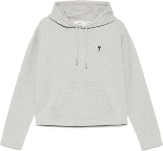 Ami Felpa con logo Heart e cappuccio - Grigio