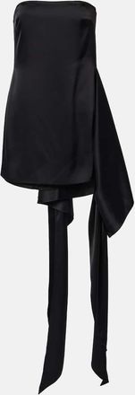 DAVID KOMA Tie-detail satin minidress