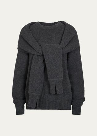 TWP Shrug Cashmere Crewneck Sweater
